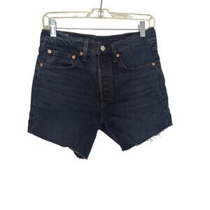 Levi’s 501 High Rise Denim Cutoff Shorts Button Fly Black Wash Size 27 Women’s